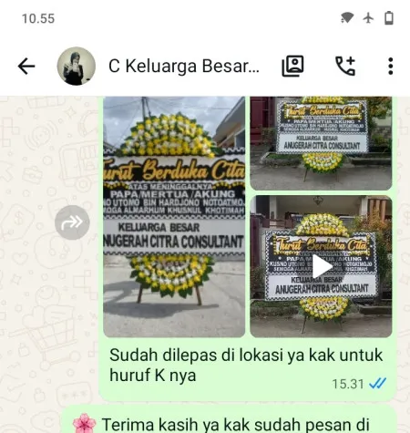 Pengiriman Papan Bunga Duka Sendangagung Pamotan
